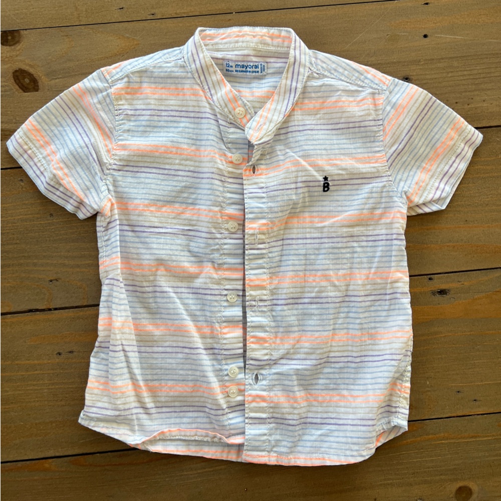 Mayoral Toddler Short Sleeve Button-Up Shirt